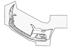 Bare front bumper Audi A6 C8 19- S-line, without parking sensors, for headlight washers