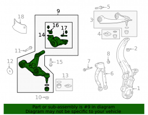Lower control arm, front right, Acura MDX 21-25 3.5