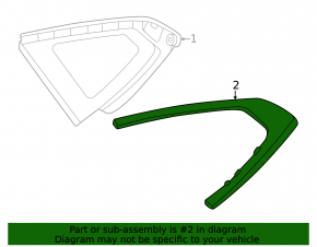 Rear left door molding BMW 4 G26 22-26 black