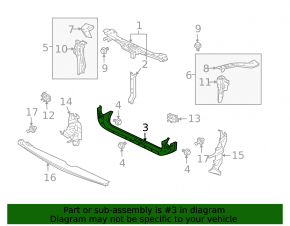 Mitsubishi Galant 04-12 TV lower bar