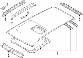Metal roof for a 2020 Subaru Forester with a sunroof
