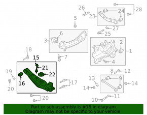 Lower arm under spring rear right Hyundai Santa FE 19-20