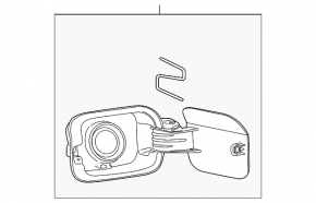 Fuel filler flap with housing assembly VW Passat 20-22