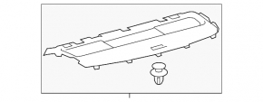 Rear shelf Toyota Camry v55 15-17 usa black, missing fasteners