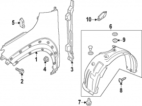 Front right fender Hyundai Kona 24-26