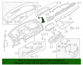 Nissan Ariya 23-25 right side front panel trim, black