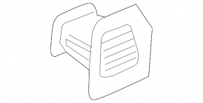 Front panel air duct left Nissan Leaf 18- with black trim