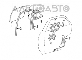Window lift mechanism rear left Lexus RX300 98-03
