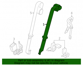 Rear left seat belt BMW i4 22-26