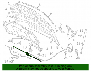 Front hood release cable Audi Q5 80A 18-24