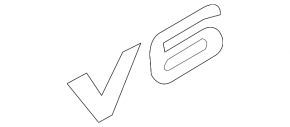 Emblem inscription V6T wing front left Audi Q5 80A 18