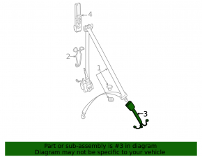 Audi A3 22-26 passenger seat belt latch