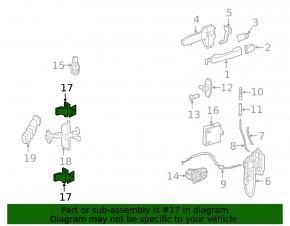 Upper front left door hinge Mercedes Metris W447 16-23