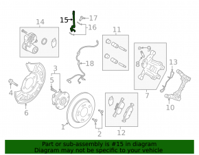 Brake hose rear left Mazda 3 19- Mexico built