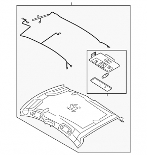 Mazda3 03-08 HB gray headliner