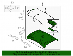 Mazda3 03-08 HB gray headliner