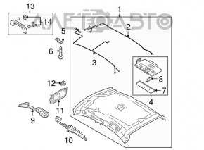 Mazda3 03-08 HB gray headliner