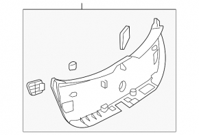 Lower tailgate trim for Mazda3 03-09 HB