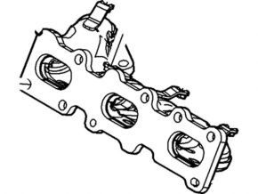 Exhaust manifold rear Ford Explorer 13-19 sport