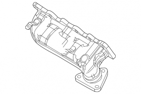 Exhaust manifold rear Ford Explorer 13-19 sport