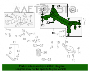 Rear subframe Mazda6 09-13