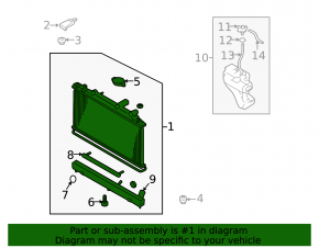 Mazda CX-7 10-12 water cooling radiator, 2.5