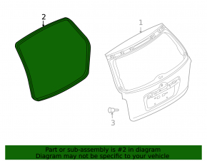 Mazda CX-9 16- trunk door rubber seal