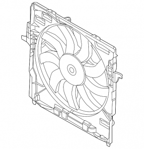 Radiator shroud diffuser assembly BMW X5 E70 07-13 3.0