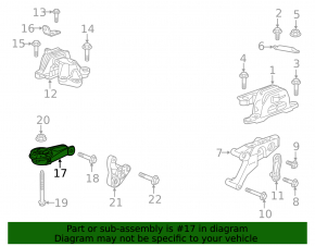 Chevrolet Malibu 16-23 engine mount center