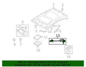 Infiniti G25 G35 G37 4d 06-15 passenger light