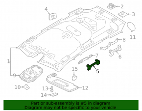 Ceiling handle front left Volvo XC90 16-22 leather gray