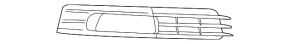 Front bumper grille right Audi A6 09-11 rest
