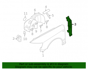Front left wing Audi A6 04-11