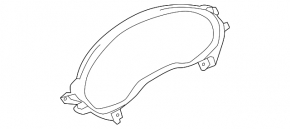Instrument cluster frame Audi A6 C7 12-18 black