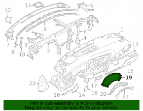 Instrument cluster frame Audi A6 C7 12-18 black