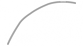 Roof molding left Audi A6 C7 12-18 black gloss, scratches