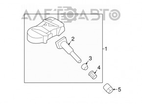 Wheel Pressure Sensor Kia Sorento 16-20 433MHz OEM