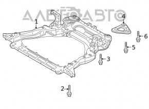 Front right subframe burdock Nissan Rogue 21-23 JP built