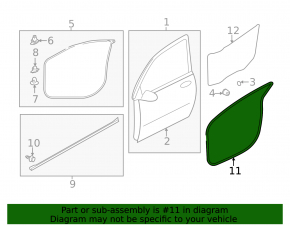 Door seal front left Mitsubishi Eclipse Cross 18-24