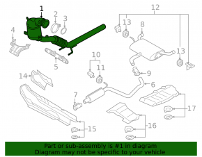 Intake pipe with catalytic converter VW Jetta 19- 2.0T GLI