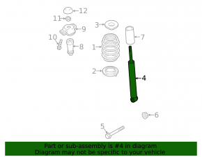 Shock absorber rear left VW Jetta 19- GLI with support