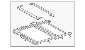 Sunroof assembly for Toyota Rav4 13-15
