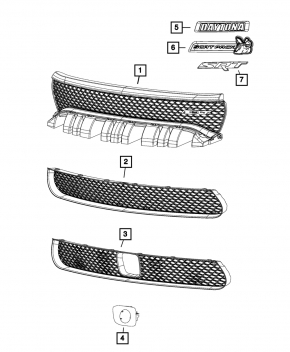 Radiator grill grill Dodge Charger 15-23 rest R/T, SRT