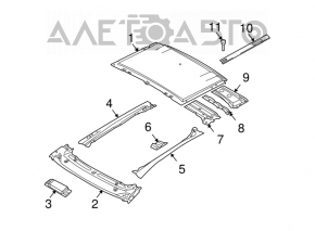 Left roof lining for Nissan Murano z51 09-14