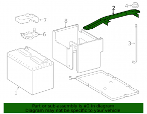 Battery mount Lexus ES350 13-18