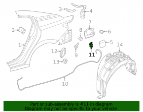 Fuel filler flap lock Nissan Sentra 20-24