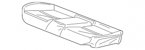 Honda Civic XI FE/FL 22-24 Sport 2nd row rear seat cushion trim, combined black and gray