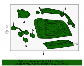 Outer Wing Light Right Chevrolet Impala 14-20