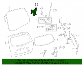 Toyota Highlander 08-13 tailgate motor