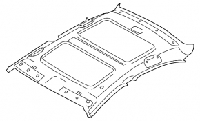 Headlining Hyundai Sonata 11-15 without sunroof beige